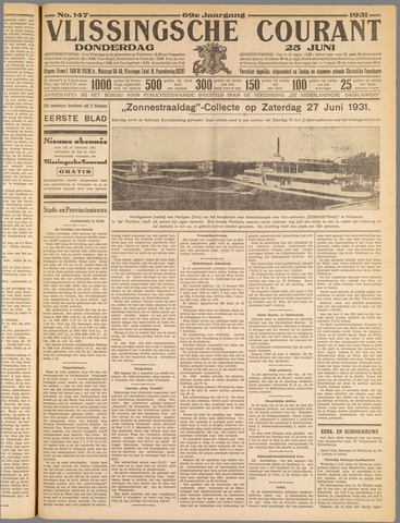 Vlissingse Courant 1931-06-25