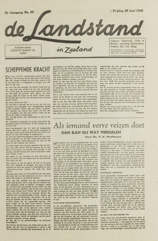 De landstand in Zeeland, geïllustreerd weekblad. 1942-06-26