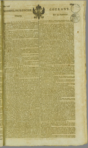 Middelburgsche Courant 1815-09-19