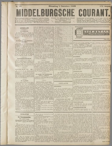 Middelburgsche Courant 1929-10-01