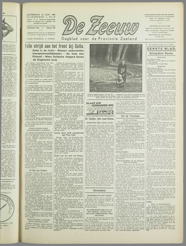 De Zeeuw. Christelijk-historisch nieuwsblad voor Zeeland 1940-01-13
