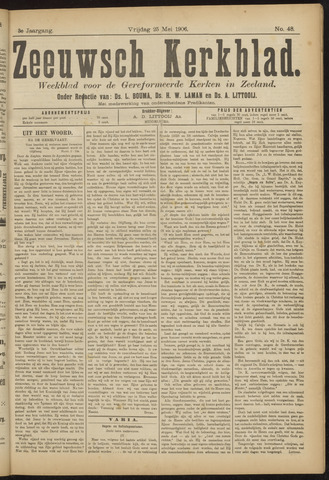 Zeeuwsche kerkbode, weekblad gewijd aan de belangen der gereformeerde kerken/ Zeeuwsch kerkblad 1906-05-25
