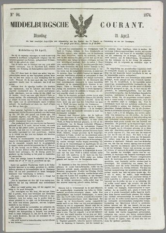 Middelburgsche Courant 1874-04-21