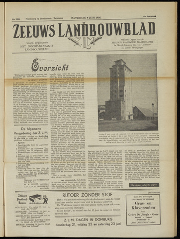 Zeeuwsch landbouwblad ... ZLM land- en tuinbouwblad 1956-06-09