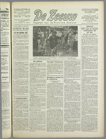 De Zeeuw. Christelijk-historisch nieuwsblad voor Zeeland 1940-09-05