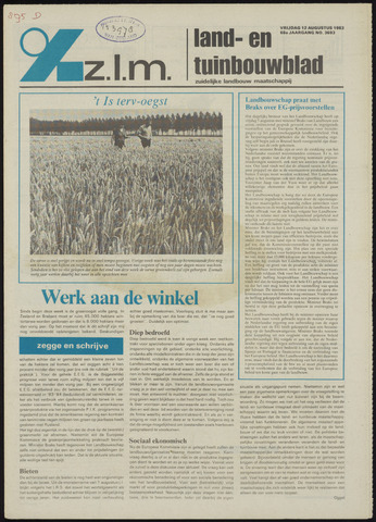 Zeeuwsch landbouwblad ... ZLM land- en tuinbouwblad 1983-08-12