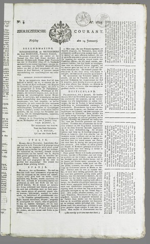 Zierikzeesche Courant 1825-01-14