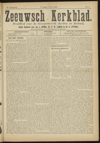 Zeeuwsche kerkbode, weekblad gewijd aan de belangen der gereformeerde kerken/ Zeeuwsch kerkblad 1905-07-07