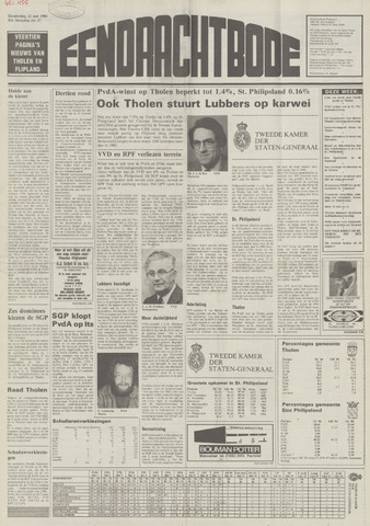 Eendrachtbode /Mededeelingenblad voor het eiland Tholen 1986-05-22