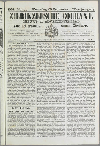 Zierikzeesche Courant 1874-09-30