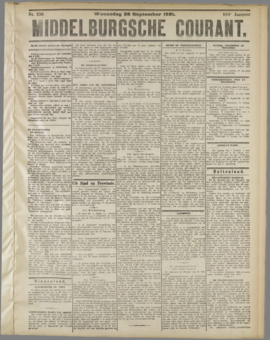Middelburgsche Courant 1921-09-28