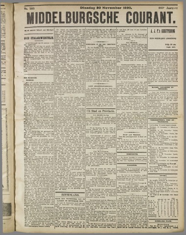 Middelburgsche Courant 1920-11-30