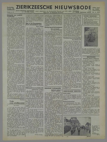 Zierikzeesche Nieuwsbode 1943-09-09