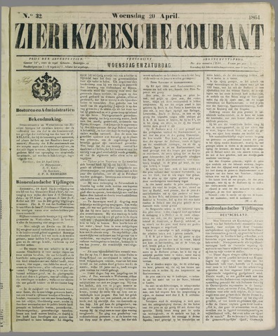 Zierikzeesche Courant 1864-04-20