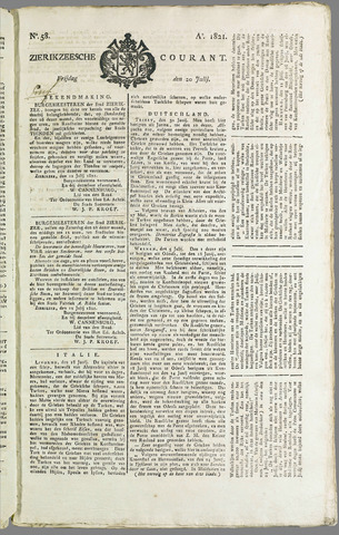 Zierikzeesche Courant 1821-07-20