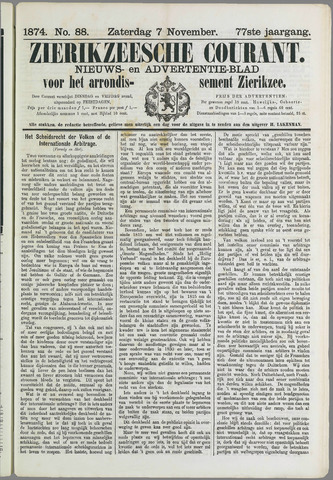 Zierikzeesche Courant 1874-11-07