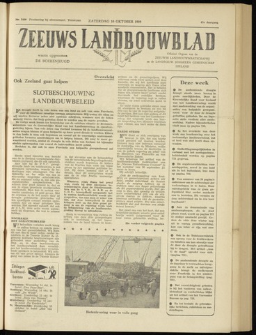Zeeuwsch landbouwblad ... ZLM land- en tuinbouwblad 1959-10-10
