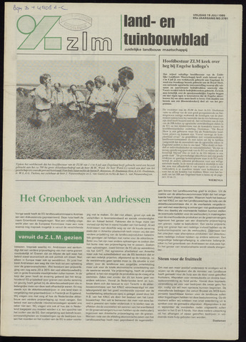 Zeeuwsch landbouwblad ... ZLM land- en tuinbouwblad 1985-07-19