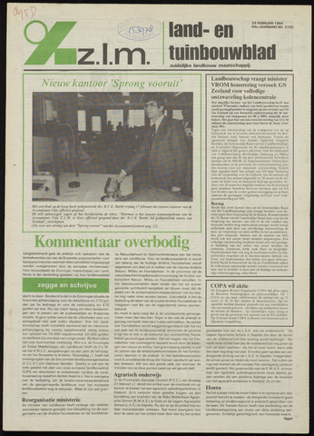 Zeeuwsch landbouwblad ... ZLM land- en tuinbouwblad 1984-02-24