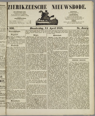 Zierikzeesche Nieuwsbode 1853-04-14