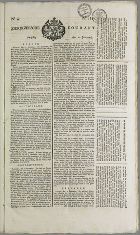 Zierikzeesche Courant 1827-01-12