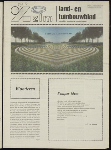 Zeeuwsch landbouwblad ... ZLM land- en tuinbouwblad 1987-12-25