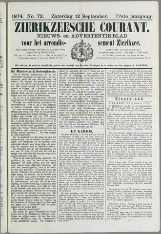Zierikzeesche Courant 1874-09-12