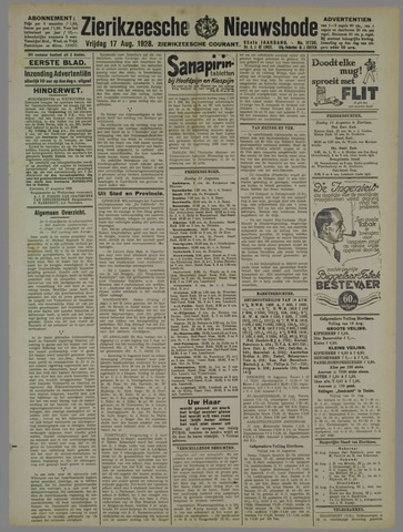 Zierikzeesche Nieuwsbode 1928-08-17