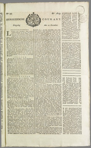 Zierikzeesche Courant 1815-12-12
