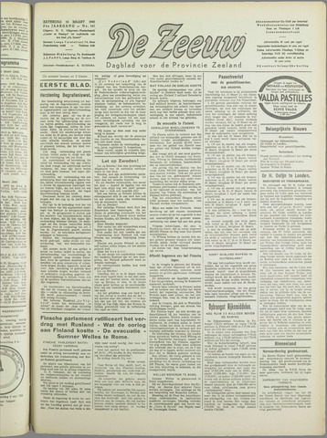 De Zeeuw. Christelijk-historisch nieuwsblad voor Zeeland 1940-03-16