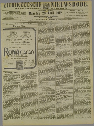 Zierikzeesche Nieuwsbode 1912-04-29