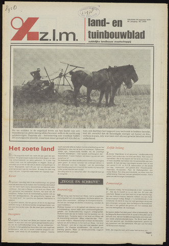 Zeeuwsch landbouwblad ... ZLM land- en tuinbouwblad 1979-08-24