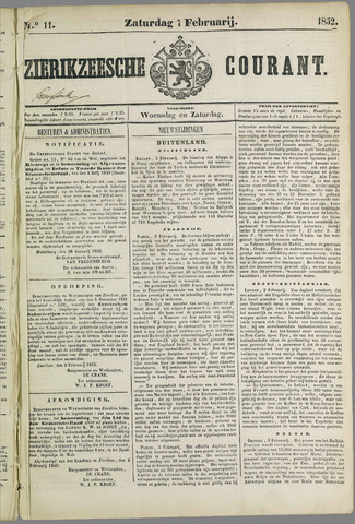 Zierikzeesche Courant 1852-02-07