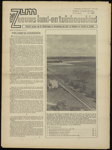 Zeeuwsch landbouwblad ... ZLM land- en tuinbouwblad 1967-02-10