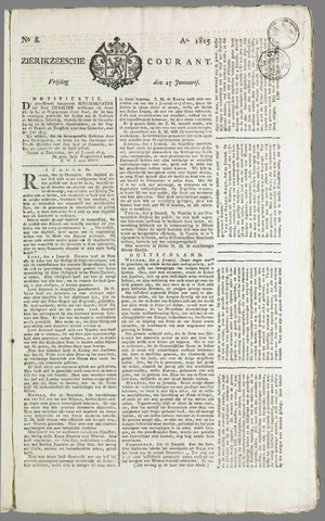 Zierikzeesche Courant 1815-01-27