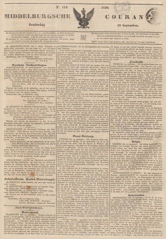 Middelburgsche Courant 1839-09-19