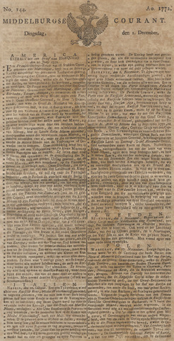 Middelburgsche Courant 1772-12-01