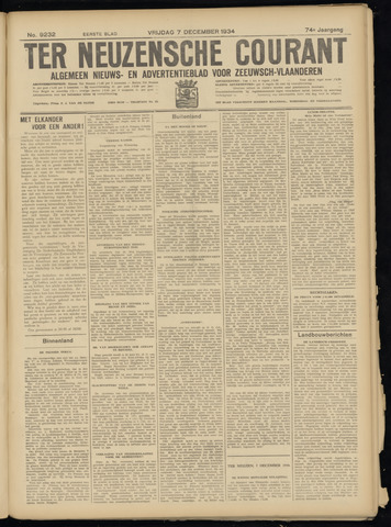 Ter Neuzensche Courant. Algemeen Nieuws- en Advertentieblad voor Zeeuwsch-Vlaanderen / Neuzensche Courant ... (idem) / (Algemeen) nieuws en advertentieblad voor Zeeuwsch-Vlaanderen 1934-12-07