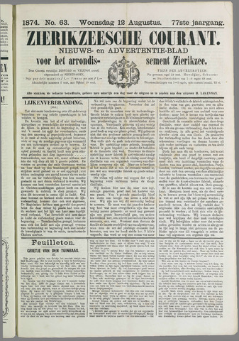 Zierikzeesche Courant 1874-08-12