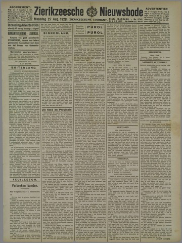 Zierikzeesche Nieuwsbode 1928-08-27
