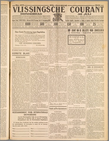 Vlissingse Courant 1931-07-30