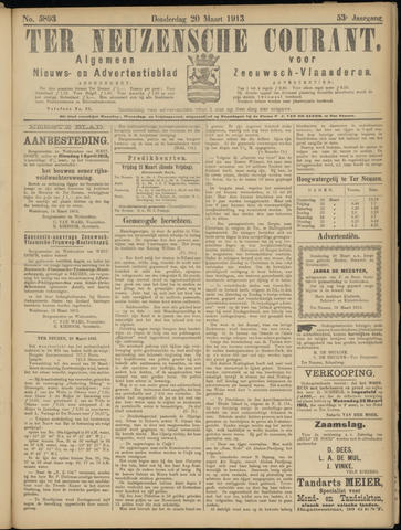 Ter Neuzensche Courant / Neuzensche Courant / (Algemeen) nieuws en advertentieblad voor Zeeuwsch-Vlaanderen 1913-03-20
