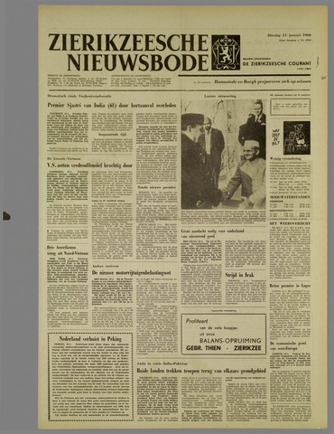 Zierikzeesche Nieuwsbode 1966-01-11
