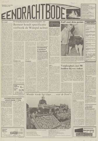 Eendrachtbode /Mededeelingenblad voor het eiland Tholen 1983-03-17