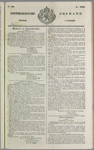 Zierikzeesche Courant 1844-10-04