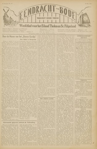 Eendrachtbode /Mededeelingenblad voor het eiland Tholen 1947-05-30