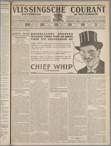 Vlissingse Courant 1931-11-21