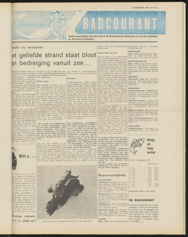 Schouwen's Badcourant 1973-08-03