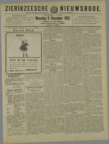 Zierikzeesche Nieuwsbode 1912-12-09