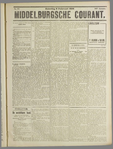 Middelburgsche Courant 1924-02-09
